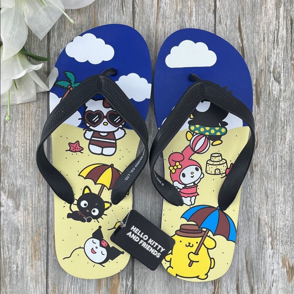 Men’s Hello Kitty Flip Flops Sandals Shoes Size 7